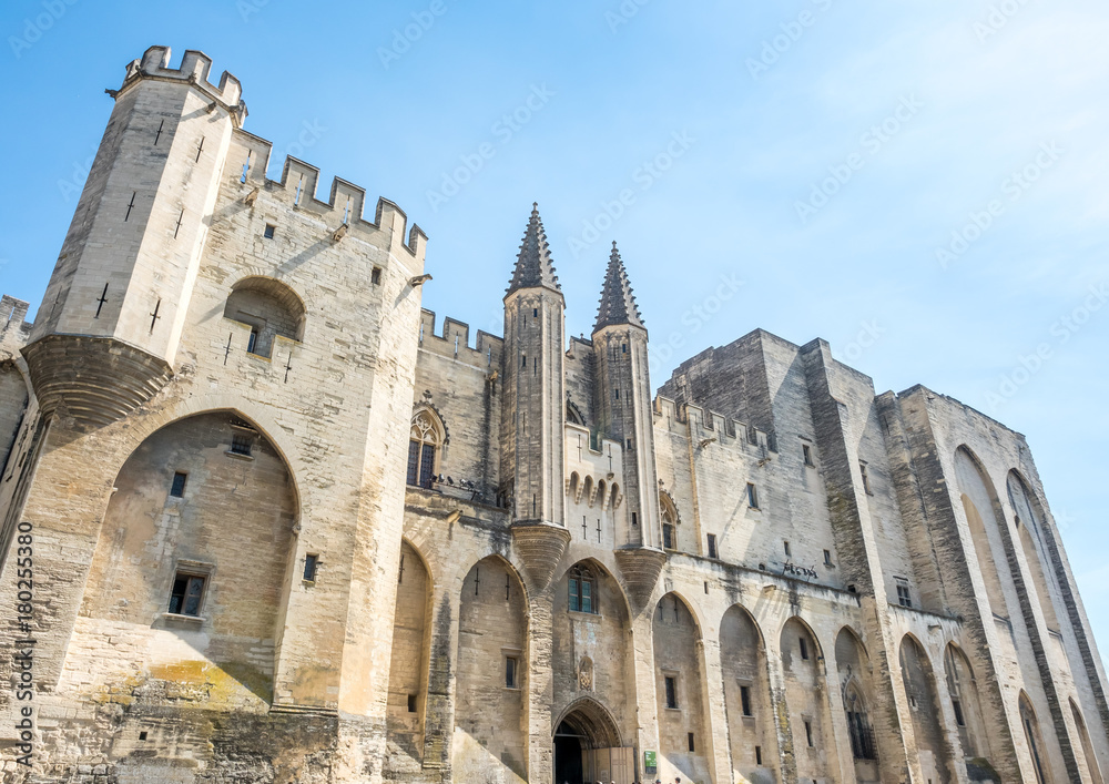 Archiecture of Papal palace in Avignon