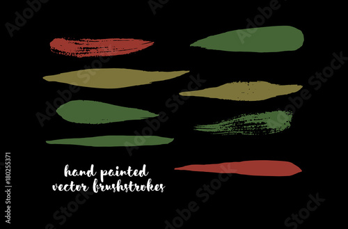 Vintage Graffiti Brushstrokes. Vector Hipster Lines, Logo Doodles, Banners. Brown, Ocher, Gray Marker Strokes, Text Highlights. Color Swatch in Earth Tones. Autumn, Winter Color Buttons, Brush Stroke