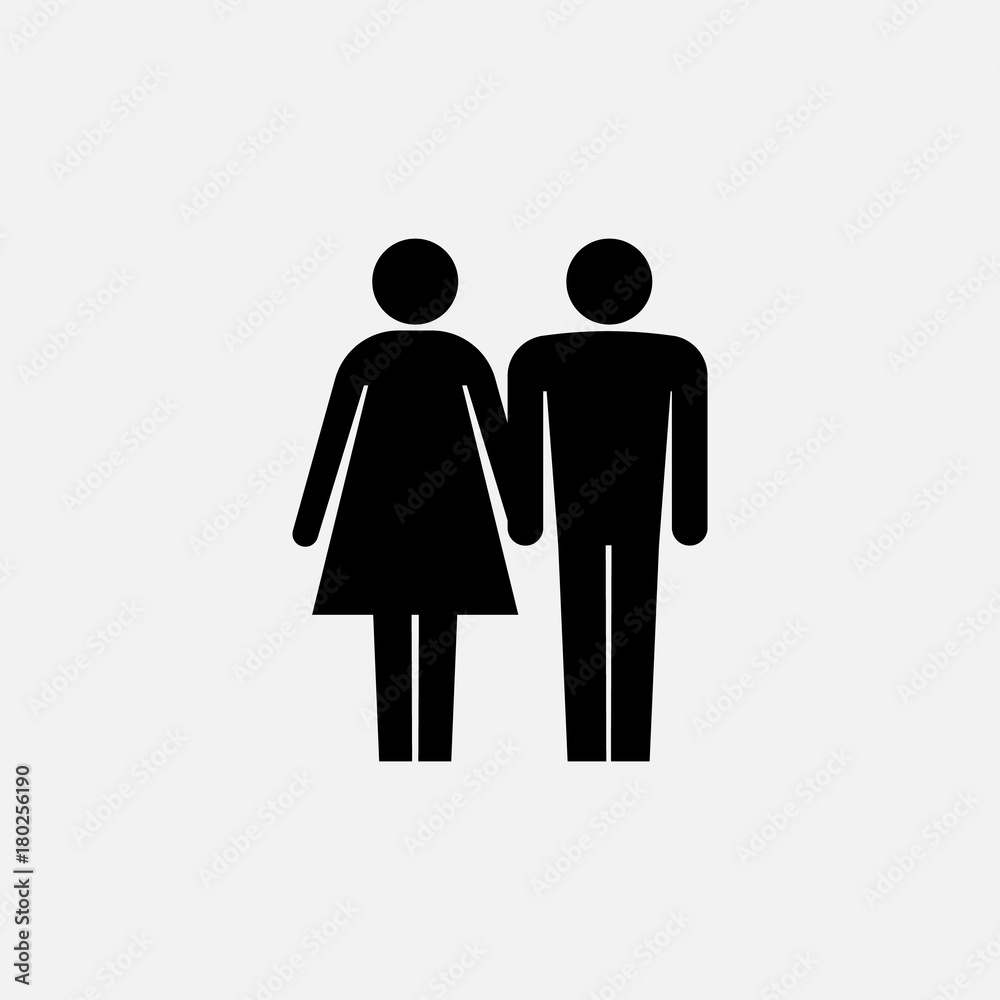 Couple Icon. Family Icon. Husband and wife logo. Vector illustration. Couple Icon. Family Icon. Husband and wife logo. Vector illustration.