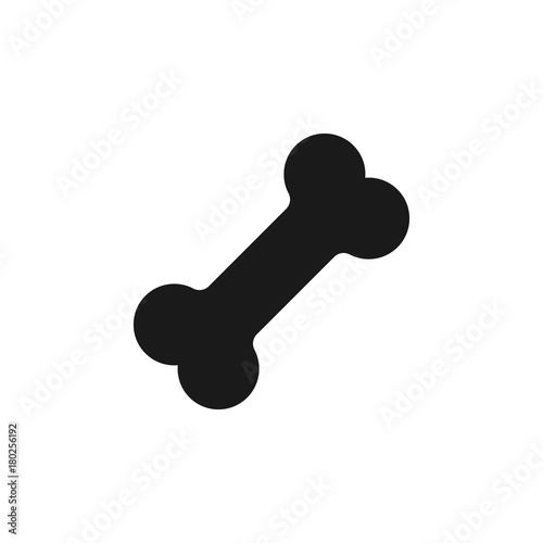 Bone icon isolated on white background. Vector illustration.