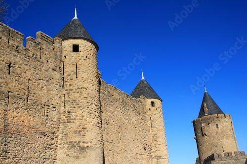 Remparts de la cité médiévale de Carcassonne, France