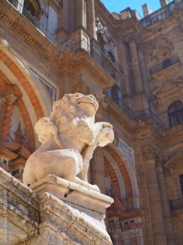 Lion sculpture in Malaga Spain