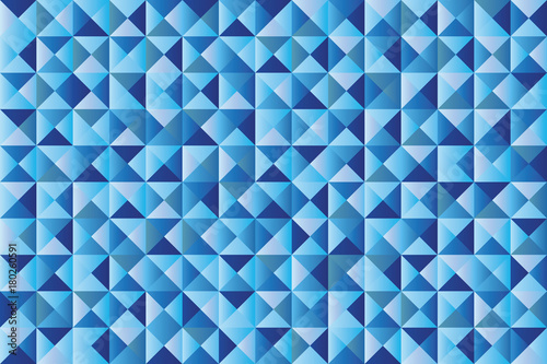geometric background of triangles in different hues of blue