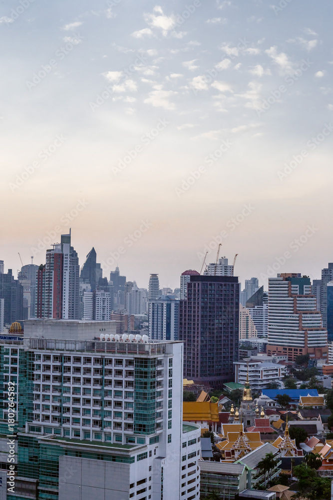 10 November, 2017: City buildings at Ekamai Bangkok Thailand