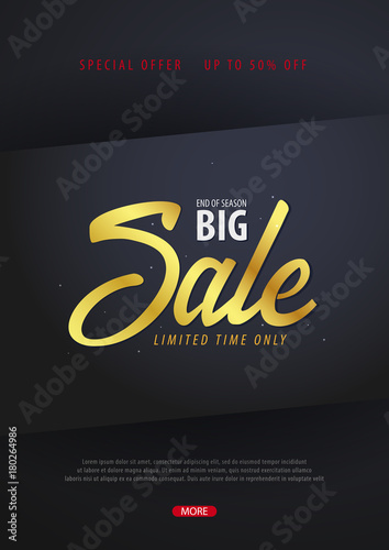 Sale poster or Flyer design. Discount background for the online store, shop, promotional leaflet, poster, banner. Vector illustration.