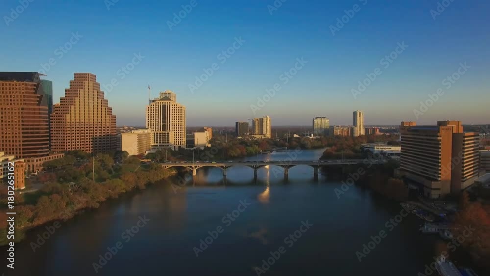 Aerial Drone View of Congress Bridge in Austin, Texas USA Aerial Drone View of Congress Bridge in Austin, Texas USA
