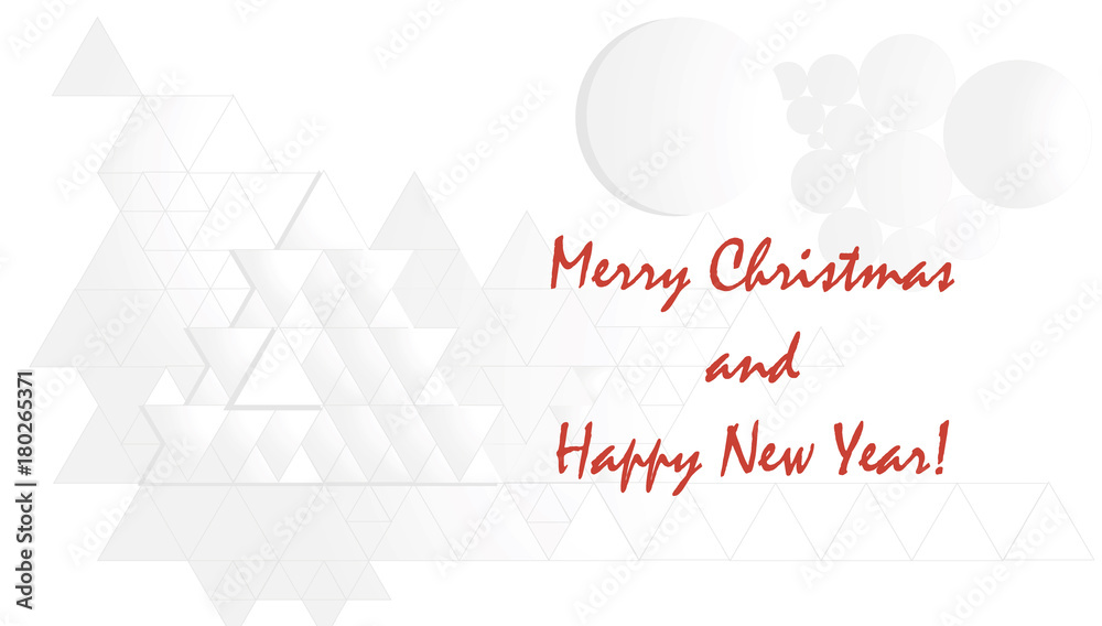 Naklejka premium Karta z pozdrowieniami koncepcja abstrakcyjna geometrii Wesołych Świąt