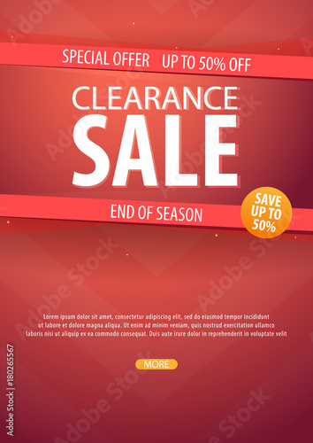 Sale poster or Flyer design. Discount background for the online store, shop, promotional leaflet, poster, banner. Vector illustration.