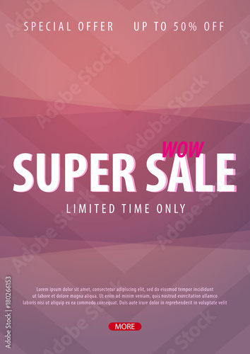 Sale poster or Flyer design. Discount background for the online store, shop, promotional leaflet, poster, banner. Vector illustration.