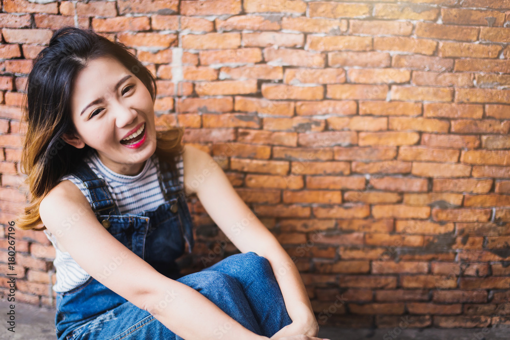 happiness asian beautiful japanese girl in casual wear action pose travel concept happiness asian beautiful japanese girl in casual wear action pose travel concept