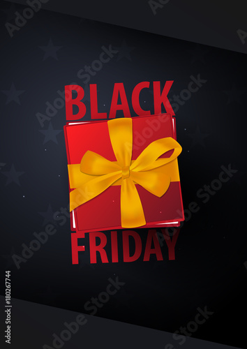 Black Friday Sale poster or Flyer. Discount background for the online store, shop, promotional leaflet, poster, banner. Vector illustration.