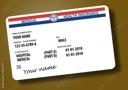 Generic medicare card. Very generic. Medicare name is not used on the card.
