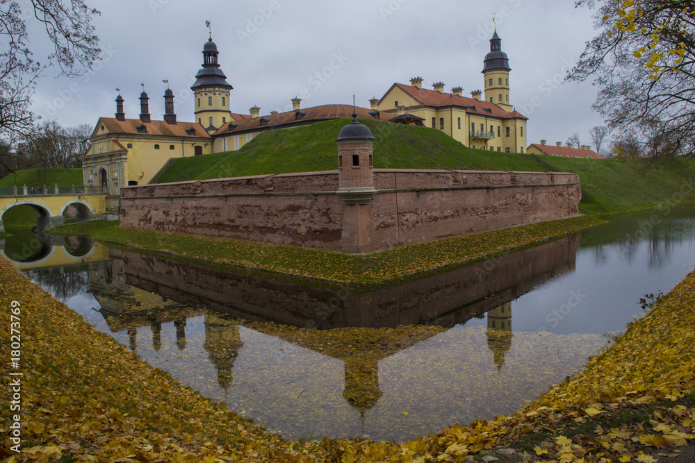 Nesvizh castle in autumn