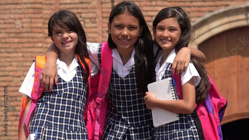 Catholic School Kids Wearing School Uniforms