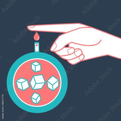 concept of diabetes  measuring blood