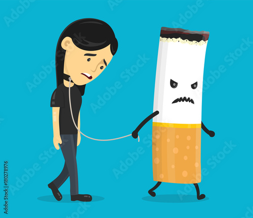 Cigarette leads to a chain of a young 