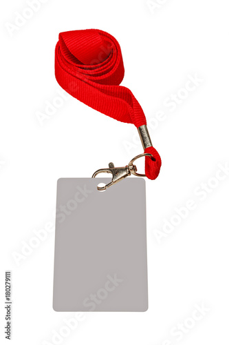 Collapsed red ribbon