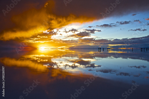 【ボリビア】ウユニ塩湖の夕焼け
