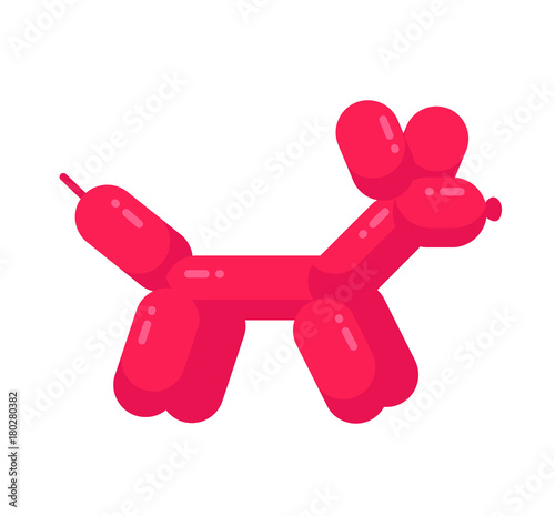 Ballon dog. Vector flat cartoon character 