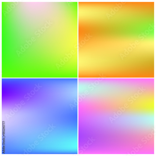 Abstract concept vector multicolored blured background set.For business infographic, booklet, background, poster, web sites,banners.