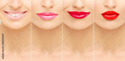 Multi-Coloured lipsticks .Mixing lipsticks 