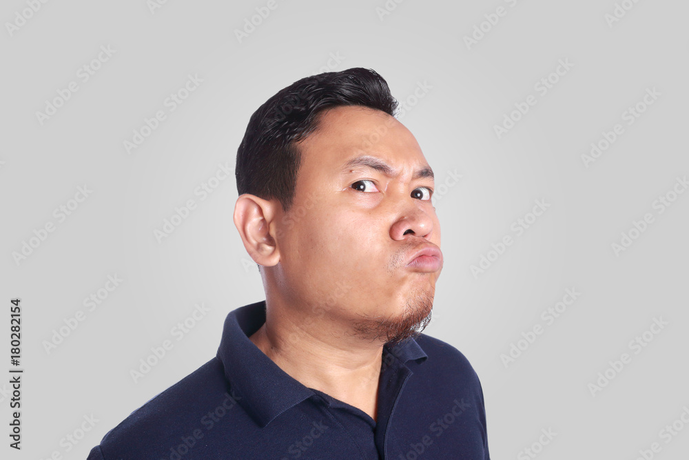 Obraz premium Synical Asian Man Expression