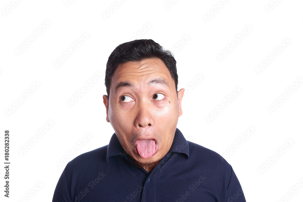 Asian Man Chocked with Tongue Out Asian Man Chocked with Tongue Out