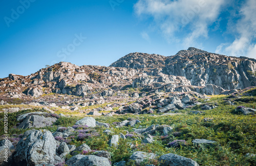 Rocky Slopes of Tryfan  Mountain in North Wales