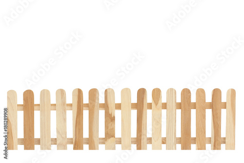 wooden fence isolate on the white background