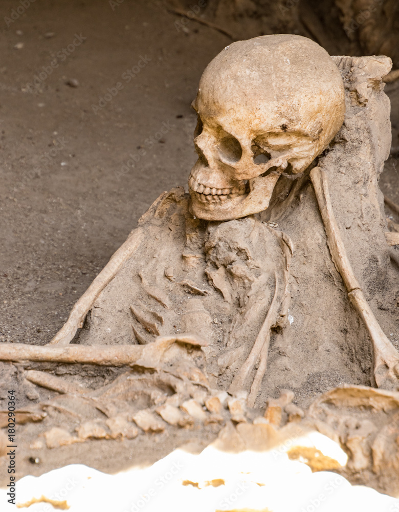 Skulls and bones found entombed in lava Skulls and bones found entombed in lava