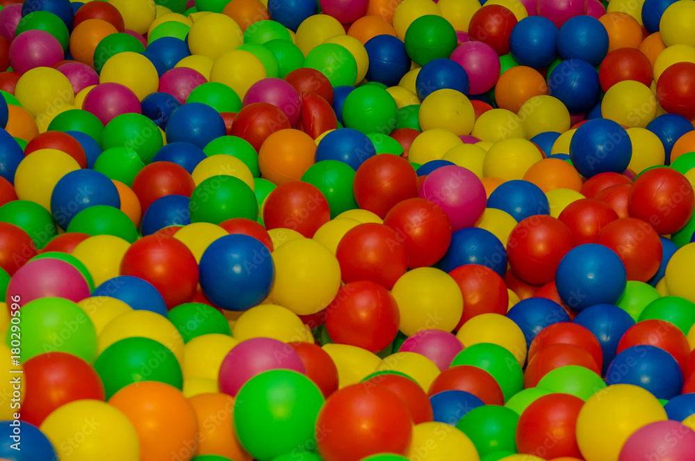 multi-colored balls on the playground