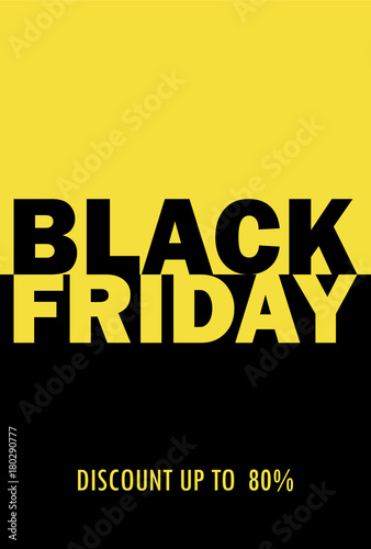 Black friday sale poster. Vector