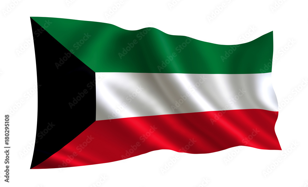 Kuwait flag. A series of Kuwait flag. A series of