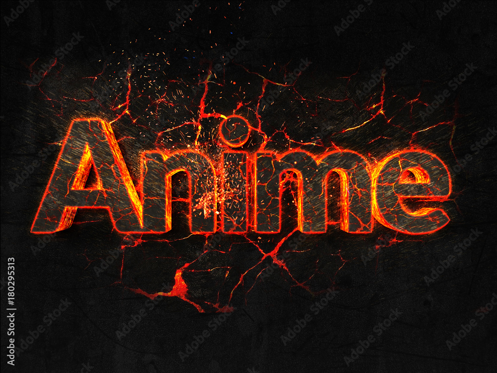 Premium PSD | A yellow background with the word anime written in black.