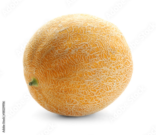 Ripe melon on white background