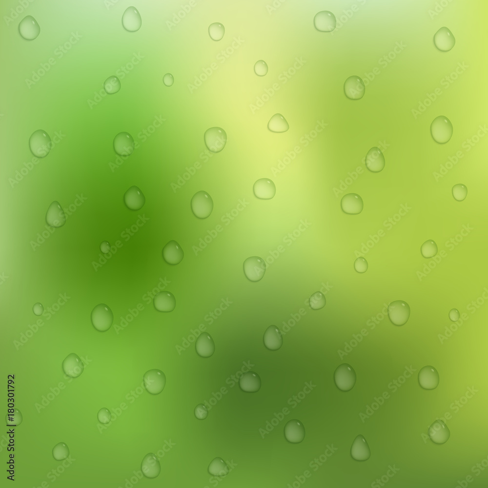 Vector blurred background with raindrops