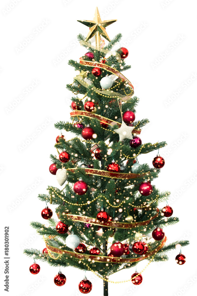 Christmas tree on white color background Christmas tree on white color background