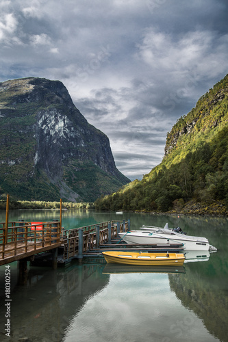 Lovatnet lake near Geiranger Fjord in Norway