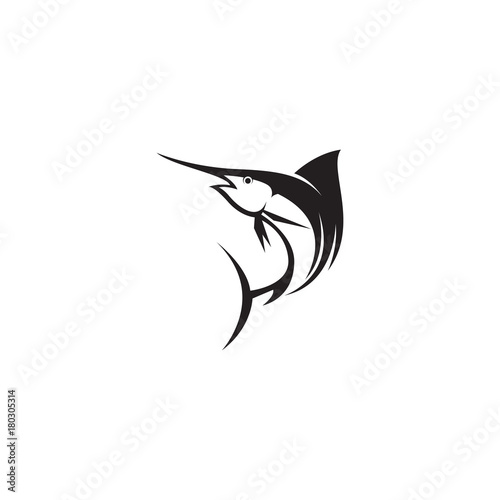 marlin fish vector logo template