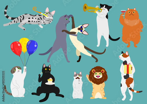 party cats set © Studio Ayutaka