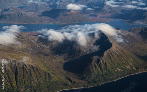 Lofoten islands, Norway, from an airplane