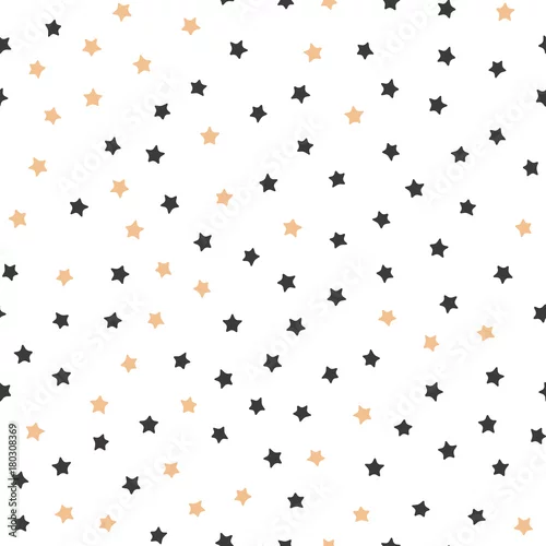 Tapety Czarne i brązowe gwiazdy na białym tle. Ładny świąteczny wzór.