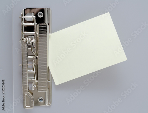 sheet of paper in clip file photo