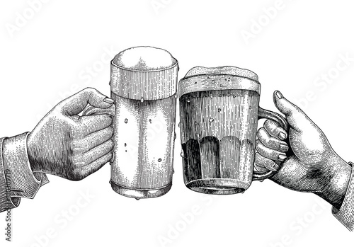 Beer drink,hand holding beer mug,Party background