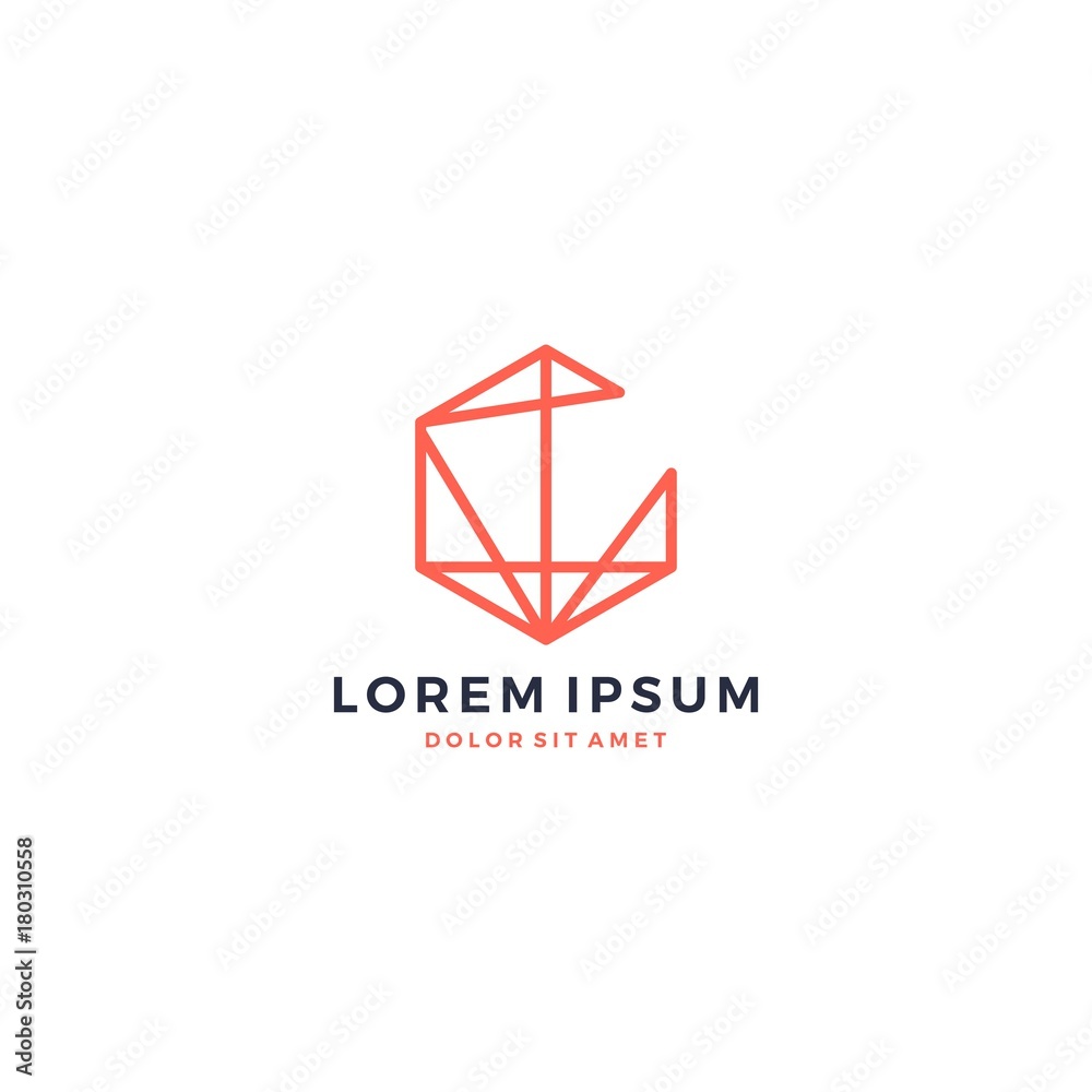 geometric abstract cube logo geometric abstract cube logo