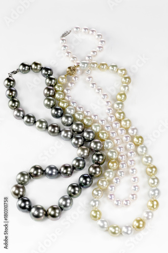 Beatiful pearl necklace isolated on a background