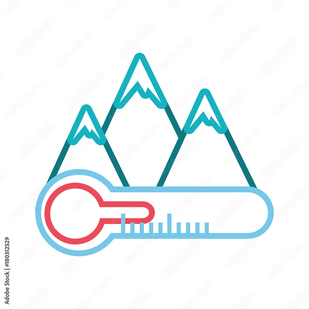 alps and thermometer icon over white background vector illustration alps and thermometer icon over white background vector illustration