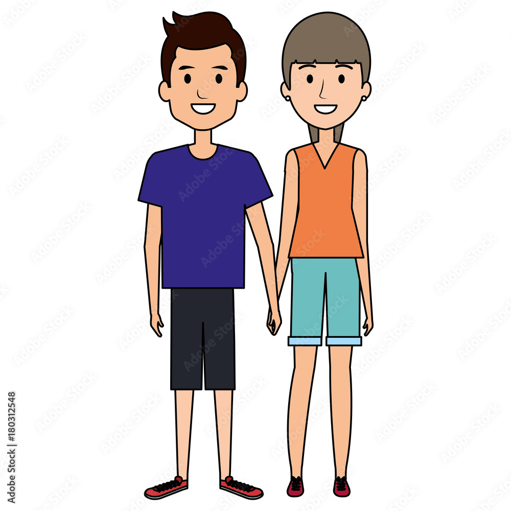 lovers couple avatars characters vector illustration design lovers couple avatars characters vector illustration design