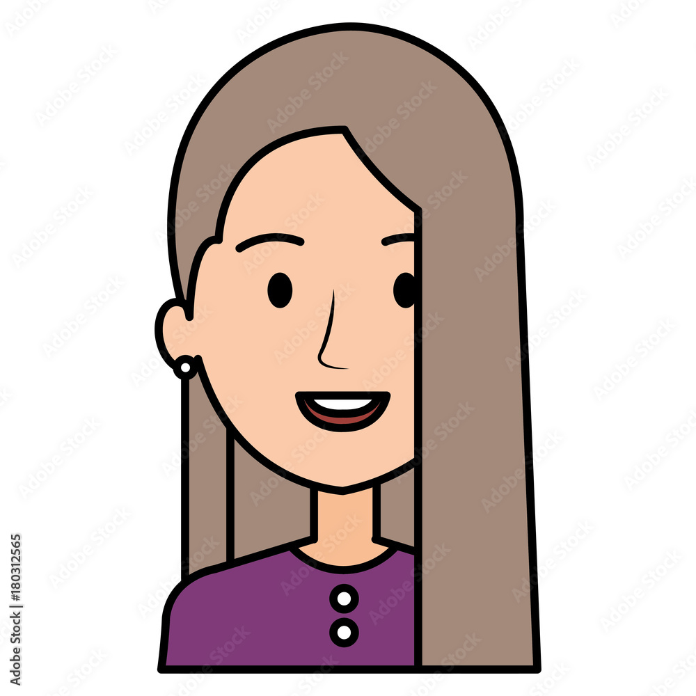 beautiful woman avatar character vector illustration design