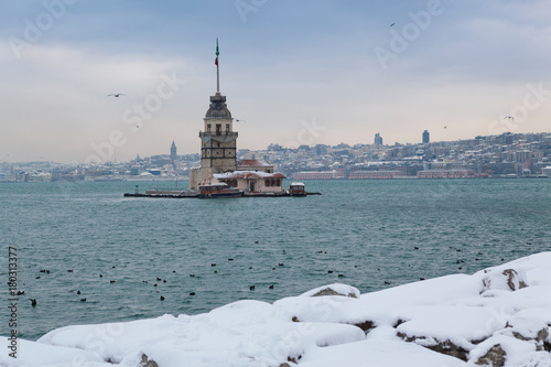 Photography winter, girl's tower - Istanbul